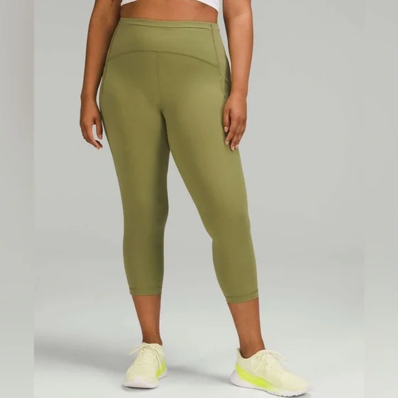 Lululemon Swift Speed High-Rise Crop 23" in Bronze Green Size 4 - Picture 1 of 5